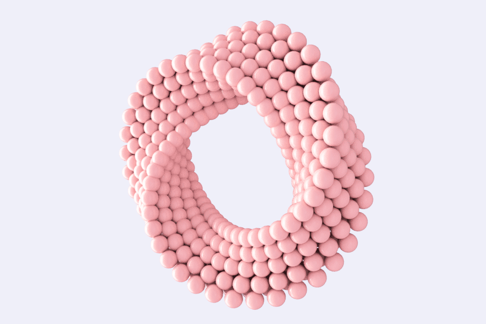 3D animated abstract necklace 3d abstract animation arnold cinema4d design motion graphics sphere