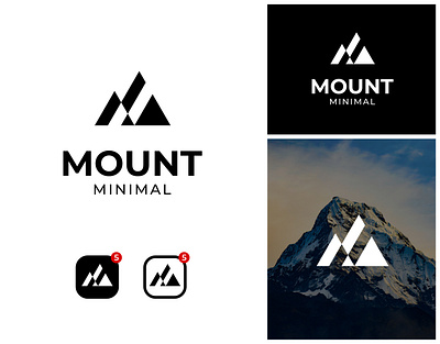 Mountain Minimal Logo adventure alpine branding design geometric graphic design hiking hill illustration landscape logo logo design minimal modern mountain nature outdoor panorama peak simple