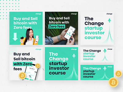 Change Banner Ads design digital finance fintech growth gorilla illustration interface logo marketing ui