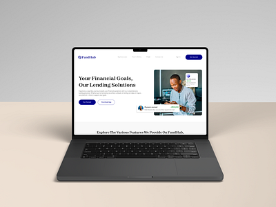 FundHub; a lending solution landing page design fintech landingpage productdesign userinterface webdesign