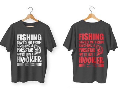 Fishing typography T-shirt design 2023 3d branding graphic design logo motion graphics ui