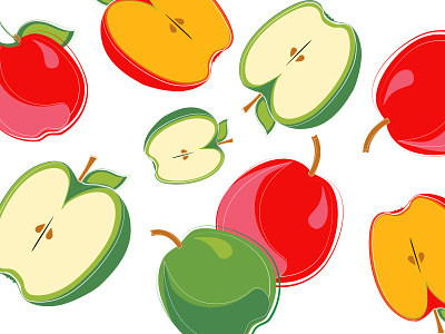 Apples apple apples fruit fruit gummies graphic design green apple label design packaging design red apple summer fruit sweets vector illustration