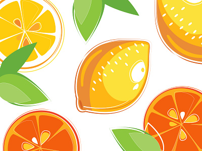Citrus citrus fruit fruit graphic design label design lemons mandarins oranges packaging design satsumas summer fruit vector illustration