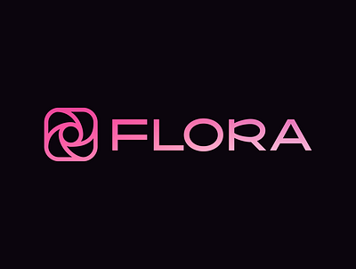 Flora abstract logo branding gradient logo logo startup logo