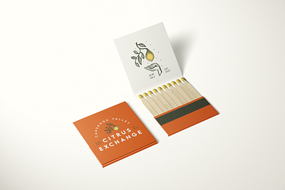 30 Day Post Challenge: Post 4 "Citrus Exchange Matchbox" branding graphic design