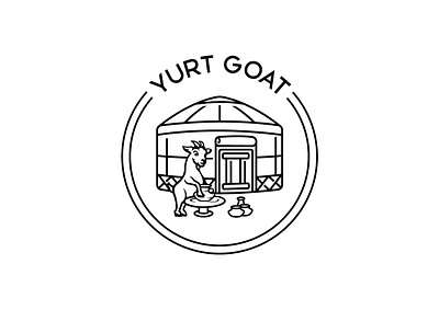 Yurt goat logo branding design goat logo graphic design illustration illustrator logo logo design typography vector yurt logo