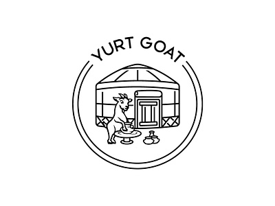 Yurt goat logo branding design goat logo graphic design illustration illustrator logo logo design typography vector yurt logo