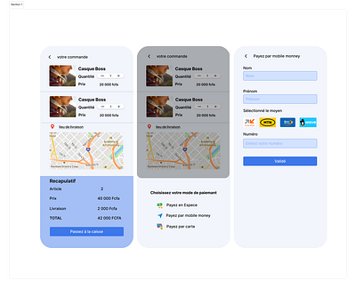 Parcours Paiement App ui