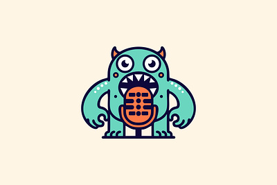 Monster Podcasts Logo branding graphic design logo