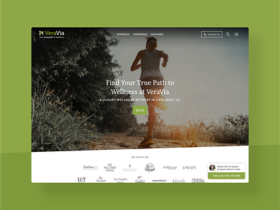 VeraVia | Desktop branding california fitness getaway luxury retreat web design website wellness