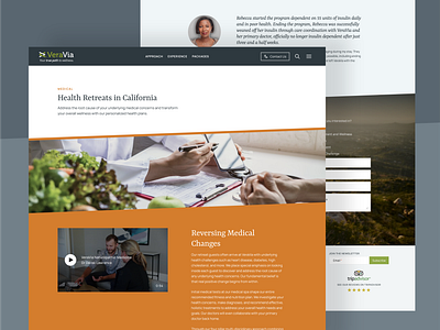 VeraVia | Desktop branding california fitness health luxury retreat vacation web design website wellness