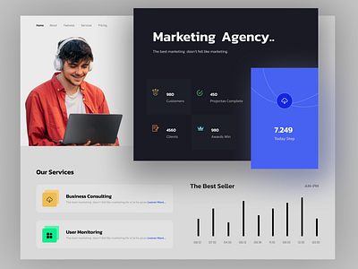 Digital marketing agency landing page agency design fashion fashion landing page graphic design grow your business landing page marketing ui