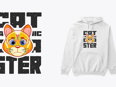CATastrophic Disaster | Cat Tshirt & Apparel Design animal art apparel art cat illustration cat lovers cat merchandise catastrophic disaster cute cats fashion golden ekpendu graphic design illustration merch design online store pet apparel streetwear tshirt design vector artwork