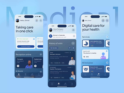 Medical Services Mobile App animation consultation doctor doctor app doctor appointment health tech app healthcare healthcare app medical app medical consultancy medical service medical technology medication medicine medicine app medtech mobile app online medical patient care app wellness