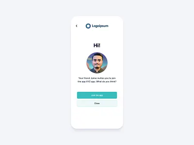 Invitation to an app UI design graphic design graphicdesigns ui ui design ux ui web design