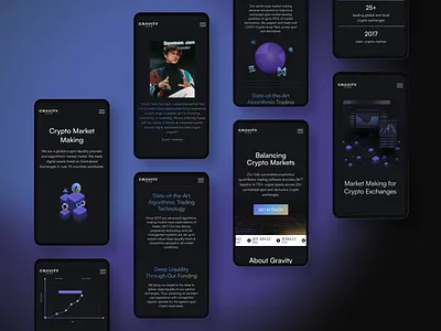 Gravity Team – Crypto markets at your fingertips adchitects design fintech ill illustration ui ui design ux ux design vector