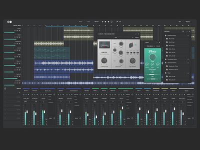 Digital Audio Workstation daw digital audio workstation mixer music music production plugins product design timeline ui ux vst