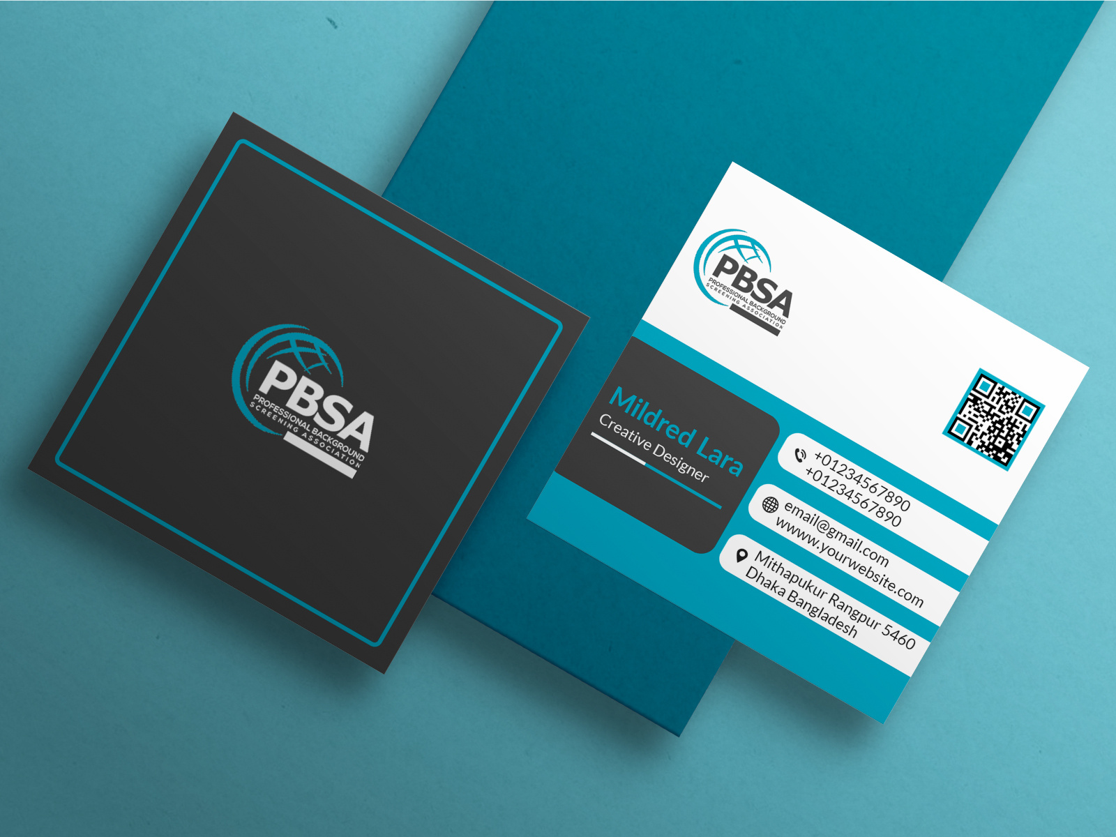 Square Business Card Design by Graphic Advice on Dribbble