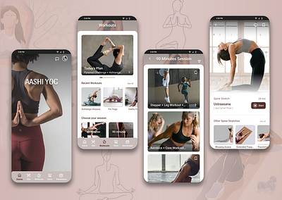 Aashi Yog - Stay Fit at home ui ux