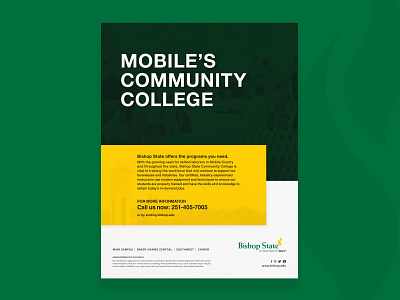 Bishop State | Community Ad ad advertising brand branding business campaign college community content design graphic design magazine magazine ad print print design publication spread university