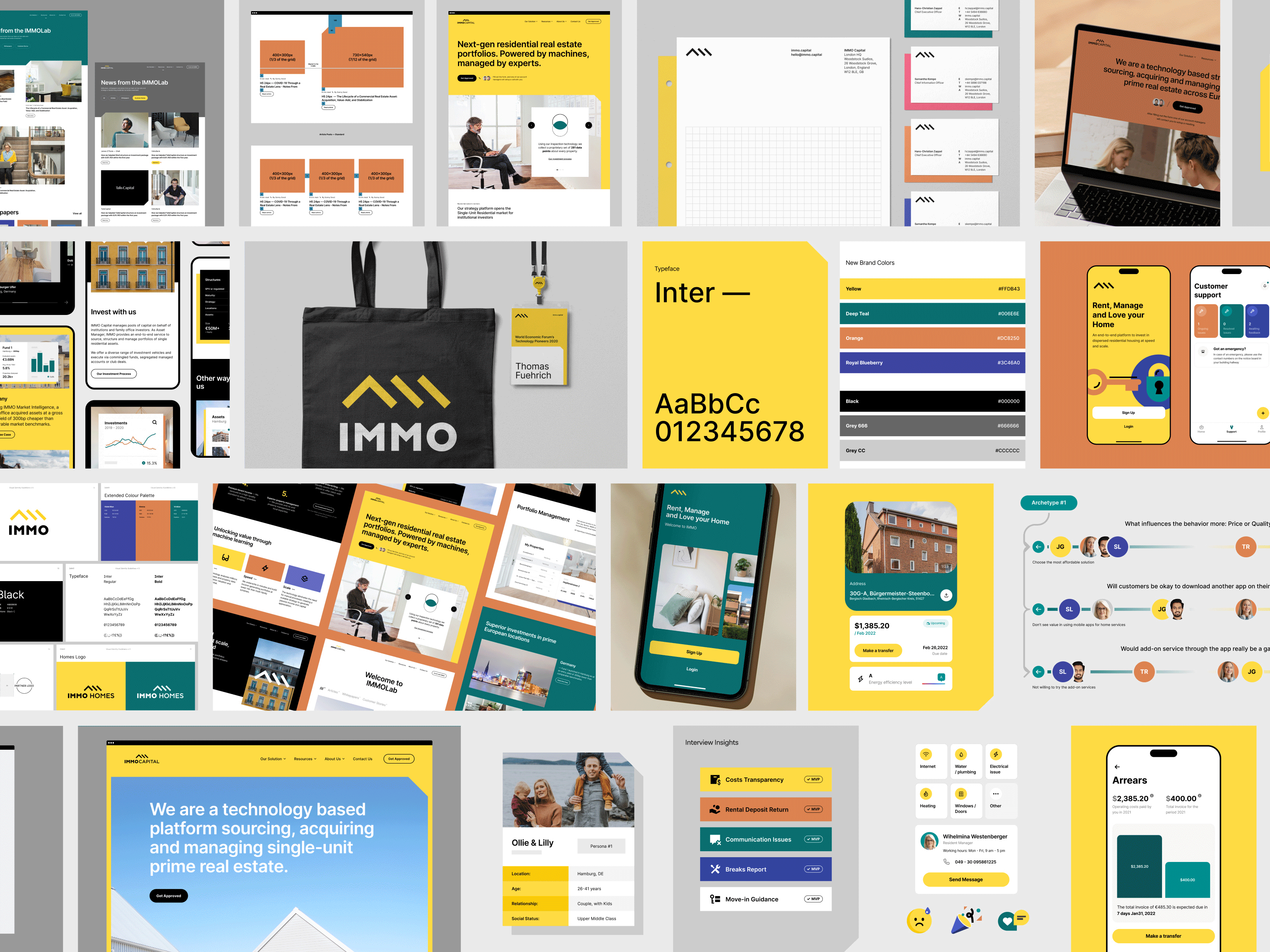 IMMO - Visual Language app case study corporate customer journey design development enterprise ios iphone mobile app motion product design proptech real estate startup ui user research web design website wordpress