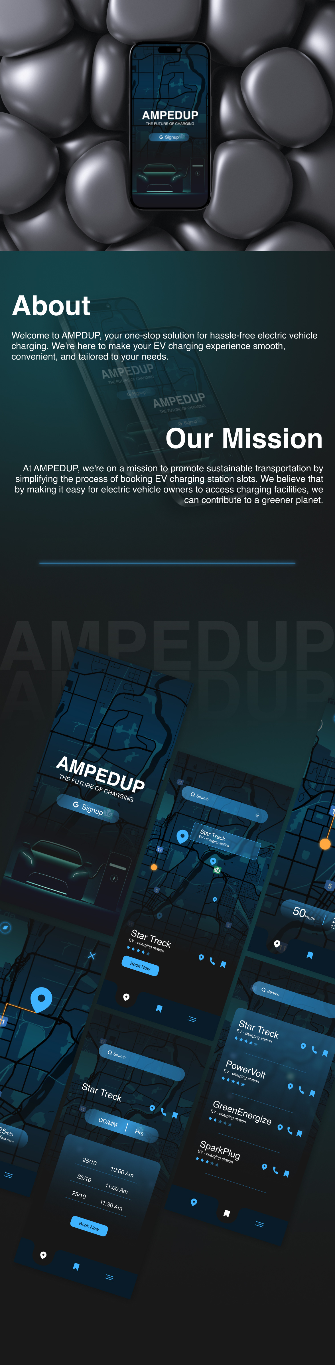 AMPEDUP - The Future of Charging branding figma graphic design photoshop ui ux