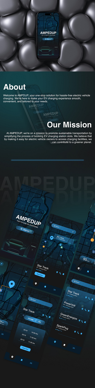 AMPEDUP - The Future of Charging branding figma graphic design photoshop ui ux
