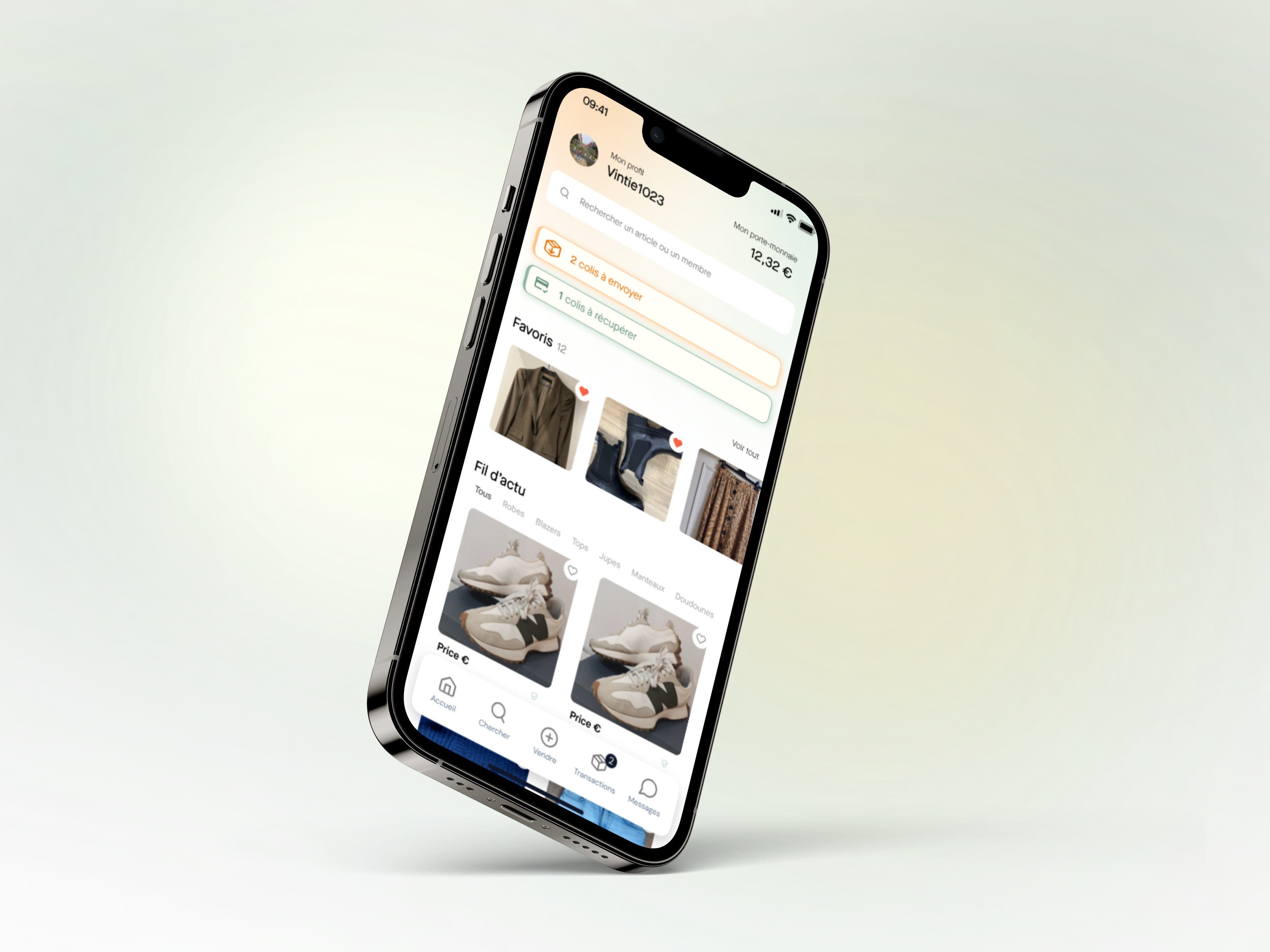 Homepage - Vinted app app design clothes shop app homepage mobile design notification components product design shop homepage shopping app ui design