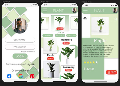 Plant Selling Mobile Application Design figma mobile application plant plant selling uiux