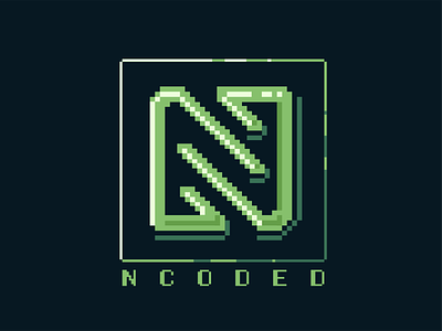Ncoded agency branding company cyber punk design font future graphic design icon icon set illustration letter logo retro screen typo vector