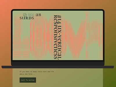 #14 ux vertical responsiveness - ux absurds htmlcss neo brutalism neo brutalist poster ux