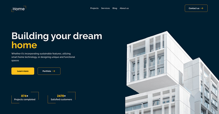 Architecture UI/UX design | Architecture Company by Domas Vaičiulis on ...