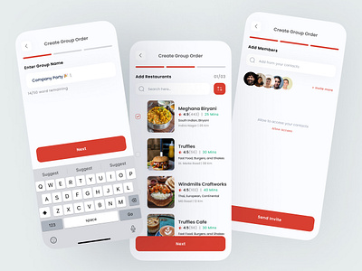 Streamlining Group Food Orders app casestudy delivery food interface research ui ux