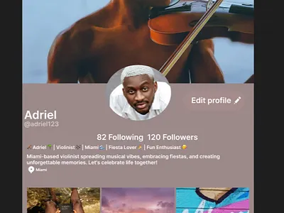 user profile ui daily challenge 006