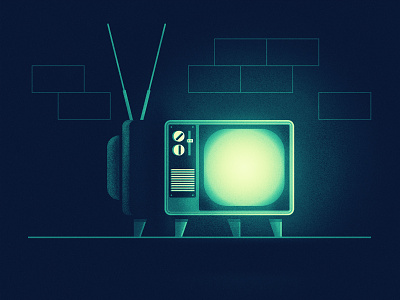 Mysterious Television analog ghost graphic design halloween illustration mysterious retro scary spooky televsion tv