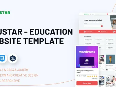 Edustar - Education Website Template bootstrap css education template html javascript online courses responsive design ui ux web design