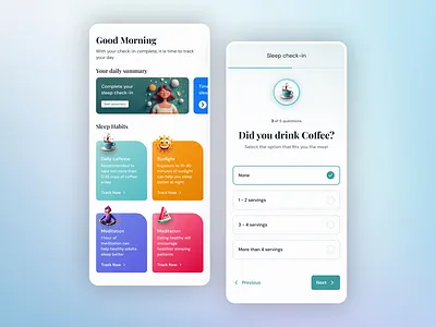 Sleep Tracker - Mobile Design mobile design sleep tracker ui ux
