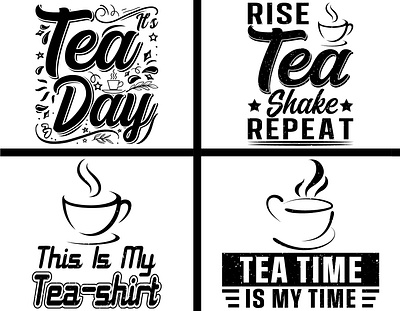 Tea T-shirt Collections | Tea T-shirt Design Bundle | Tea Tshirt design illustration print t shirt design t shirt designs tshirt typography typography t shirt design typography tee typography tee design