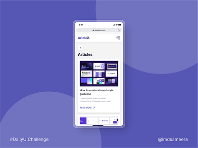 Articles view on a mobile website article ui blog ui daily ui daily ui challenge ui ui design ui design challenge uiux user experience user interface ux ux design