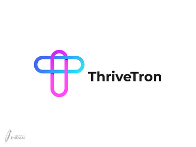 ThriveTron-Logo Design(Unused) app logo brand identity branding creative logo design gradient logo graphic design icon illustration logo minimal logo modern logo tech