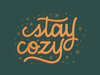 Stay Cozy! autumn colors autumn illustration cozy cozy illustration design digital illustration digital lettering drawing hand drawn hand lettering handlettering illustration lettering procreate procreate illustration type typography