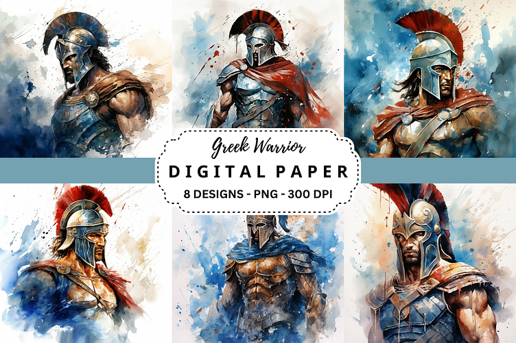 Greek Warrior Watercolor Background by Adrian on Dribbble