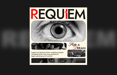 Requiem For a Dream poster 30stm design graphic design illustration jaredleto movie movieposter poster requiem requiemforadream typography vector