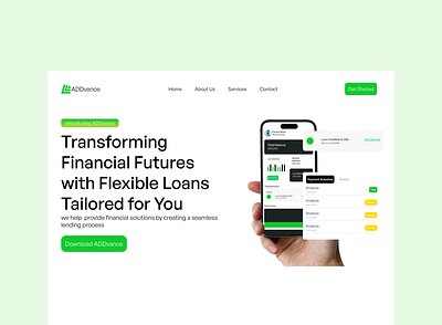 ADDvance Landing Page/01 app design landing page logo ui
