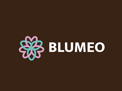 blumeo floral fun test brand branding flower logo logotype minimal monogram ui