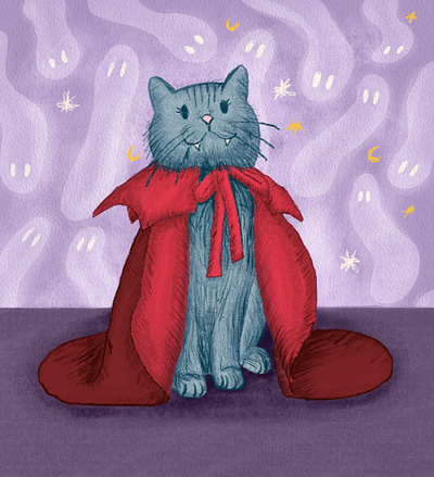 Halloween Cat Illustration digital illustration illustration