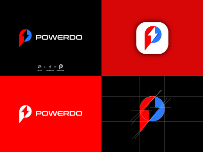 Letter P Power Logo, Modern Logo Design. abstract app logo best logo designer brand identity branding business logo company logo creative logo energy graphic design letter p logo logo design logo designer logo presentation modern logo popular dribbble shots power logo spark logo tech