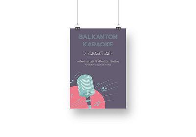 Private Karaoke Party Poster graphic design illustration illustrator vector vectors