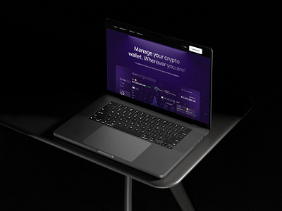 Crypto Wallet Website Design app crypto cryptocurrency dark mode landing page uiux user interface ux wallet web design web3 website design