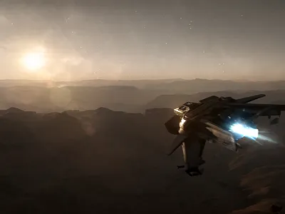 🚀 Star Citizen 3d animation booster cutouts desert illustration light mountains planet robertsspaceindustries space spaceship star citizen stars sun vfx video editing video game visual effects